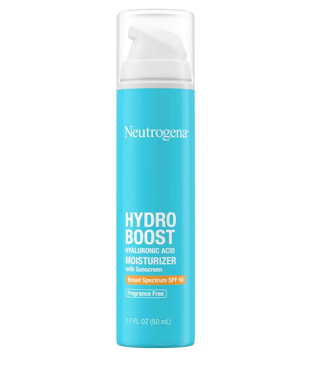 Neutrogena Hydro Boost Hyaluronic Acid Moisturizer with Sunscreen Broad Spectrum SPF 50.
