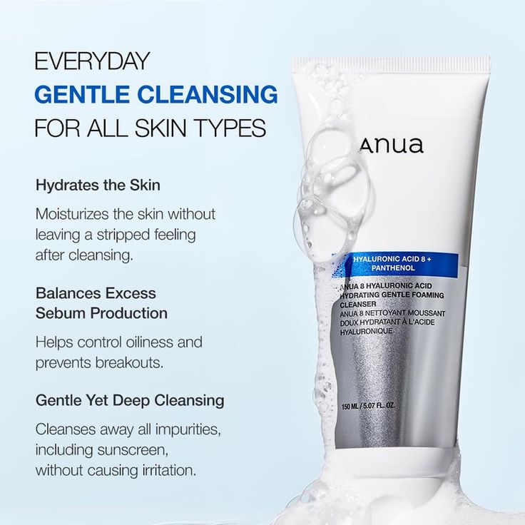 Anua Hyaluronic Acid Hydrating Gentle Foaming Cleanser