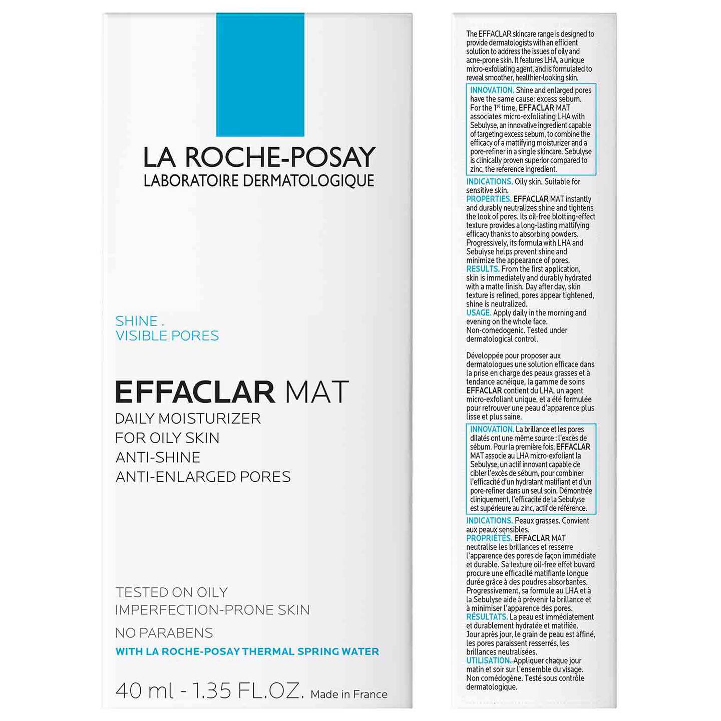 EFFACLAR MAT MATTIFYING FACE MOISTURIZER FOR OILY SKIN